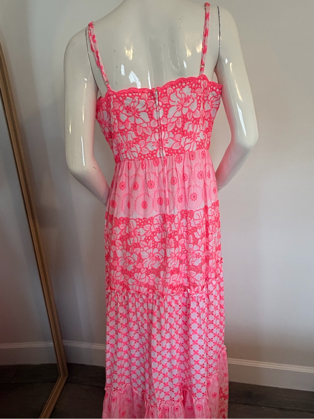 Lilly Pulitzer Kyla Embroidered Eyelet Sleeveless Maxi Dress Size 10 - Picture 8 of 10